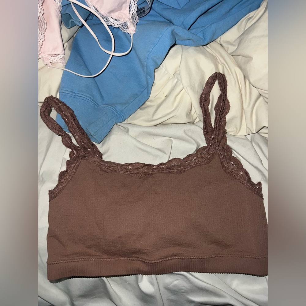 Garage brown bra top